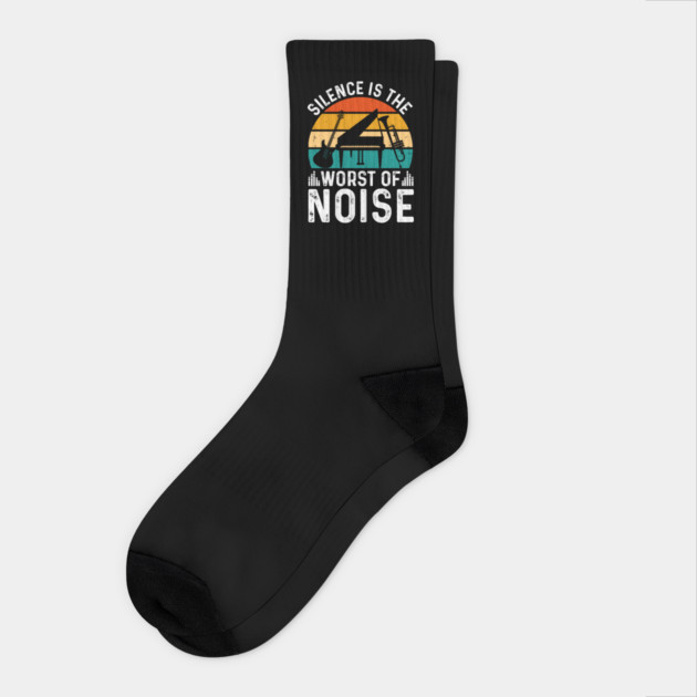 Silence is the Worst of Noise - Musical Instruments Socks by Otaku Vibes
