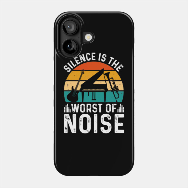 Silence is the Worst of Noise - Musical Instruments Phone Case by Otaku Vibes