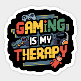 Gaming Is My Therapy Sticker