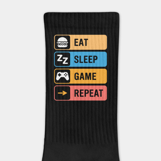 Eat Sleep Game Repeat by Otaku Vibes