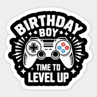 Birthday Boy Level Up Sticker