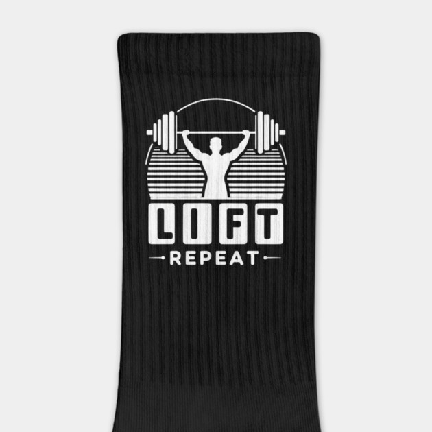 Vintage Gym Workout – Lift, Repeat Motivational Design by Ben's Store 1