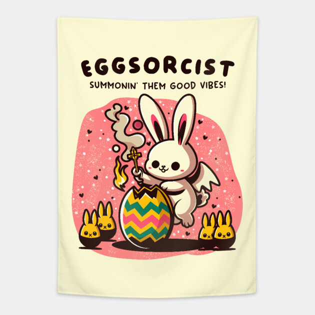 EGGSORCIST Tapestry by Fabrik