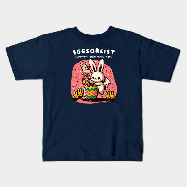 EGGSORCIST Kids T-Shirt by Fabrik