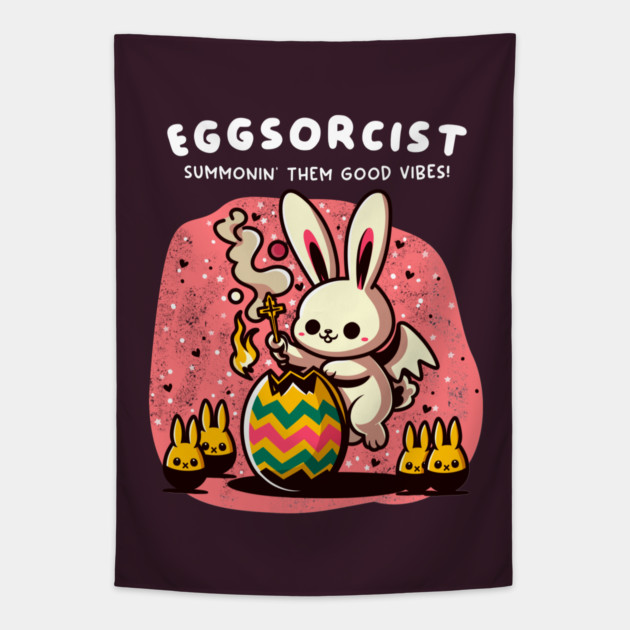 EGGSORCIST Tapestry by Fabrik