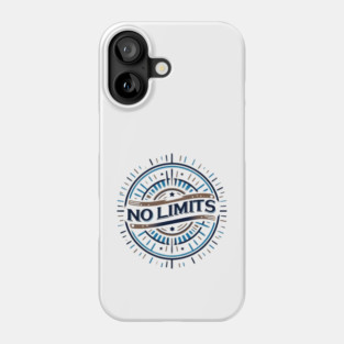 No Limits – Motivational Vintage Badge Design Phone Case