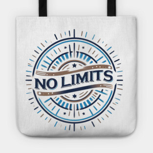 No Limits – Motivational Vintage Badge Design Tote
