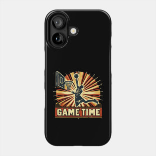 Vintage Basketball Dunk – Game Time Retro Sports Design Phone Case
