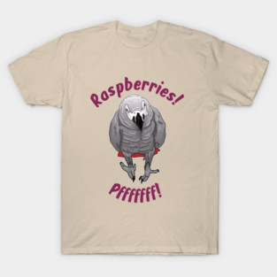 African grey Einstein parrot "Raspberries" T-Shirt