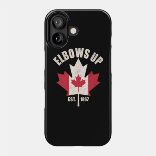 Elbows Up Canada Est. 1867 – Vintage Canadian Maple Leaf Retro Design Phone Case