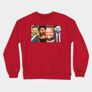 Weird JD Vance Face Meme Crewneck Sweatshirt