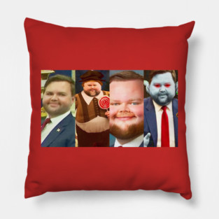 Weird JD Vance Face Meme Pillow