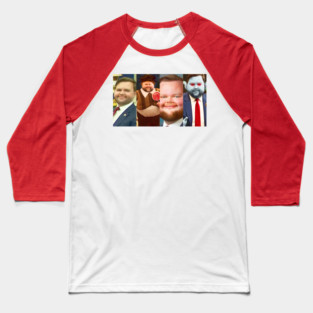 Weird JD Vance Face Meme Baseball T-Shirt