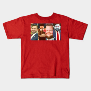 Weird JD Vance Face Meme Kids T-Shirt