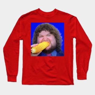 Weird JD Vance Face Eating Corn Meme Long Sleeve T-Shirt