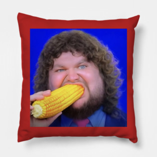 Weird JD Vance Face Eating Corn Meme Pillow