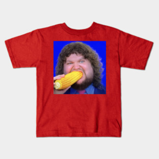 Weird JD Vance Face Eating Corn Meme Kids T-Shirt
