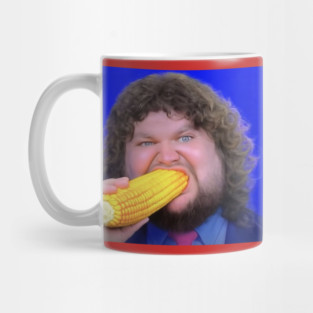 Weird JD Vance Face Eating Corn Meme Mug