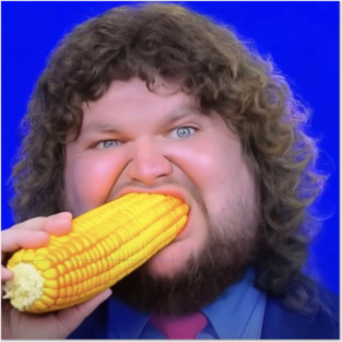 Weird JD Vance Face Eating Corn Meme Posters and Art