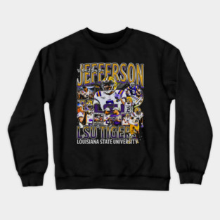 Justin Jefferson College Vintage Bootleg By_Libarscal_ Crewneck Sweatshirt