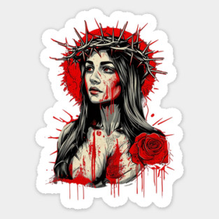 Virgin Mary Our Lady of Sorrows Sticker
