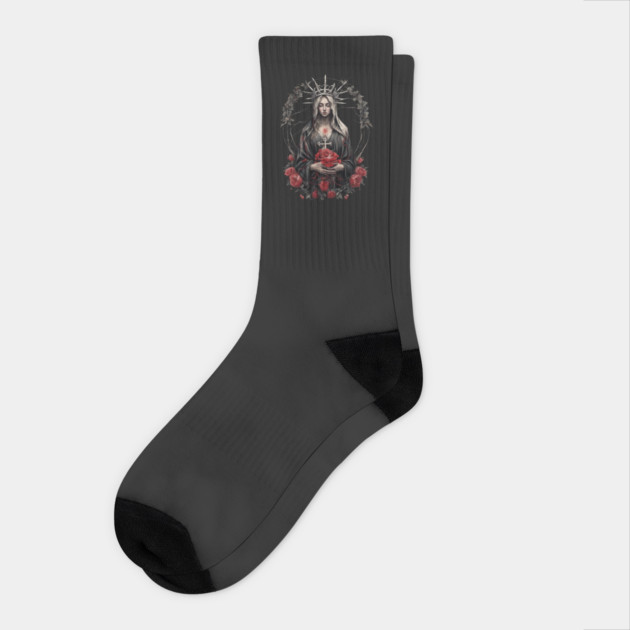 Dark Virgin Mary Socks by animegirlnft