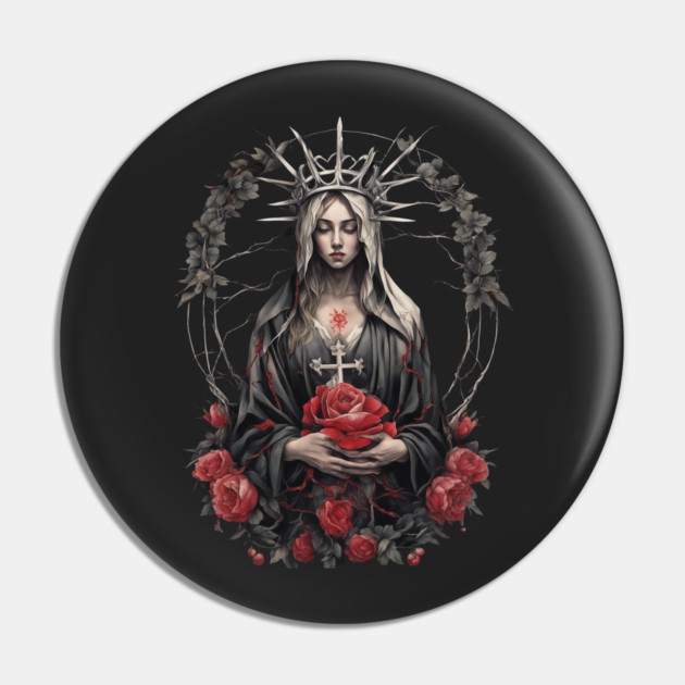 Dark Virgin Mary Pin by animegirlnft