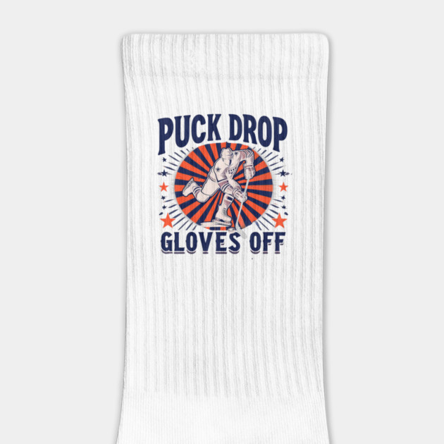 Puck Drop, Gloves Off – Vintage Ice Hockey Silhouette Design by Ben's Store 1