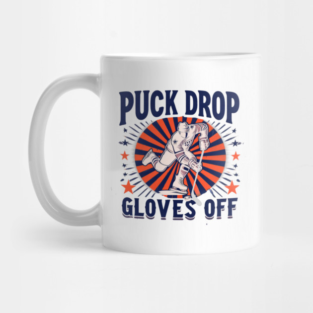 Puck Drop, Gloves Off – Vintage Ice Hockey Silhouette Design by Ben's Store 1