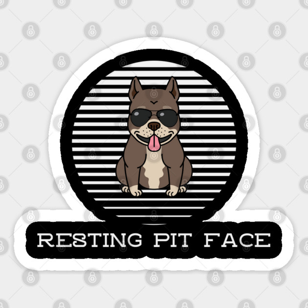 Resting Pit Face Sticker by Pixel Threads 