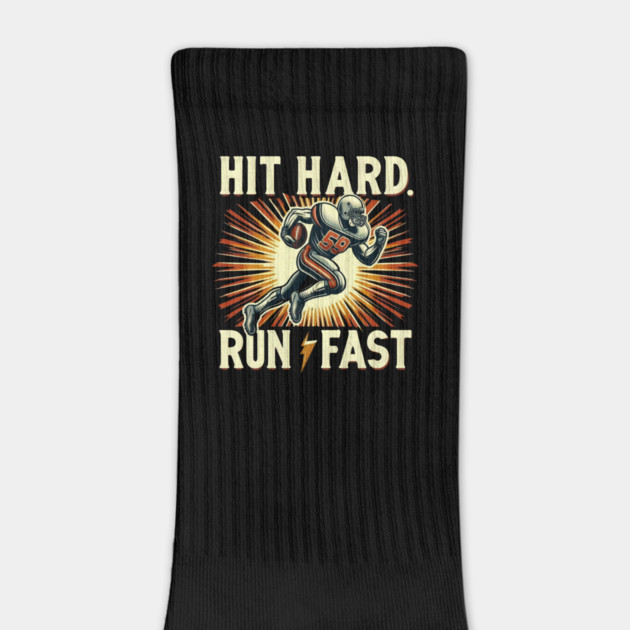 Hit Hard, Run Fast – Vintage American Football Design by Ben's Store 1