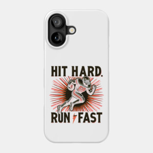 Hit Hard, Run Fast – Vintage American Football Design Phone Case