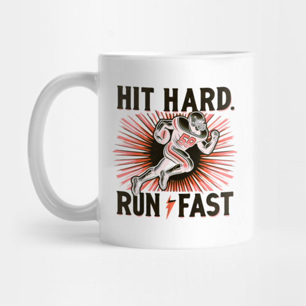 Hit Hard, Run Fast – Vintage American Football Design by Ben's Store 1