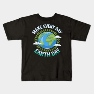 World Save Nature Oceans Day Make Everyday Earth Day Kids T-Shirt