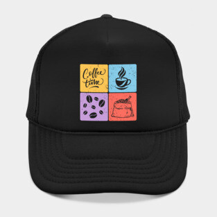 Coffee Time Vintage Aesthetic Design Hat