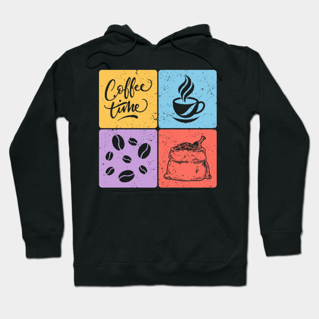 Coffee Time Vintage Aesthetic Design Hoodie by TuncGK