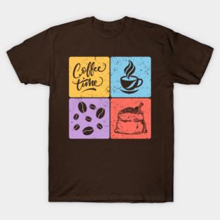 Coffee Time Vintage Aesthetic Design T-Shirt