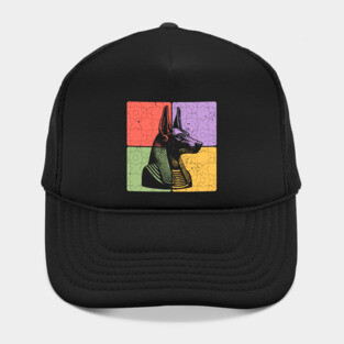 Anubis Egyptian God Retro Silhouette Art Hat