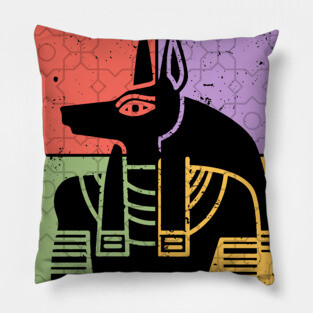 Anubis Ancient Egypt Pharaoh Art Pillow