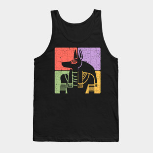 Anubis Ancient Egypt Pharaoh Art Tank Top