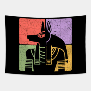 Anubis Ancient Egypt Pharaoh Art Tapestry