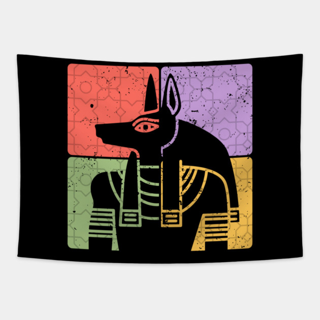 Anubis Ancient Egypt Pharaoh Art Tapestry by TuncGK