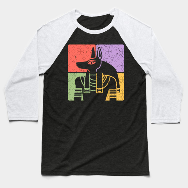 Anubis Ancient Egypt Pharaoh Art Baseball T-Shirt by TuncGK