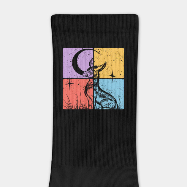 Moon and Donkey Spiritual Night Art by TuncGK