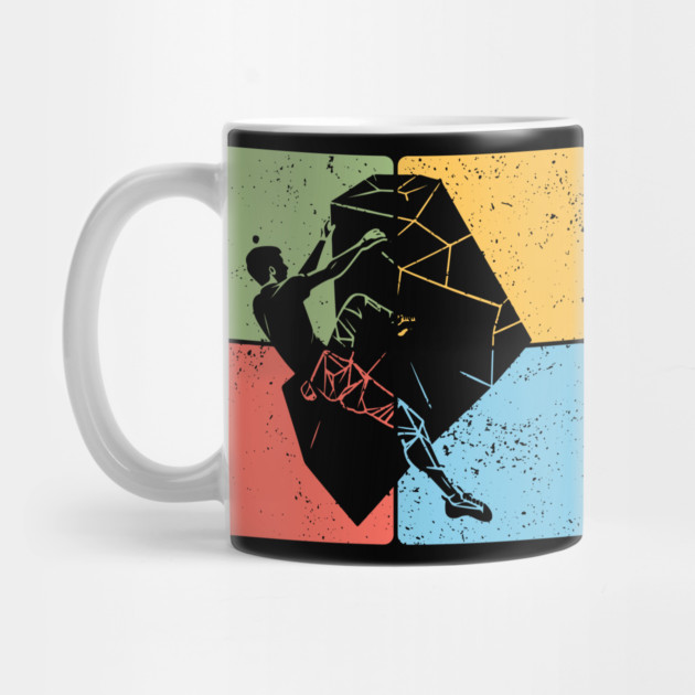 Rock Climber on Boulder Adventure Art by TuncGK