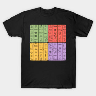 Ancient Hieroglyphs Egyptian Symbols Art T-Shirt