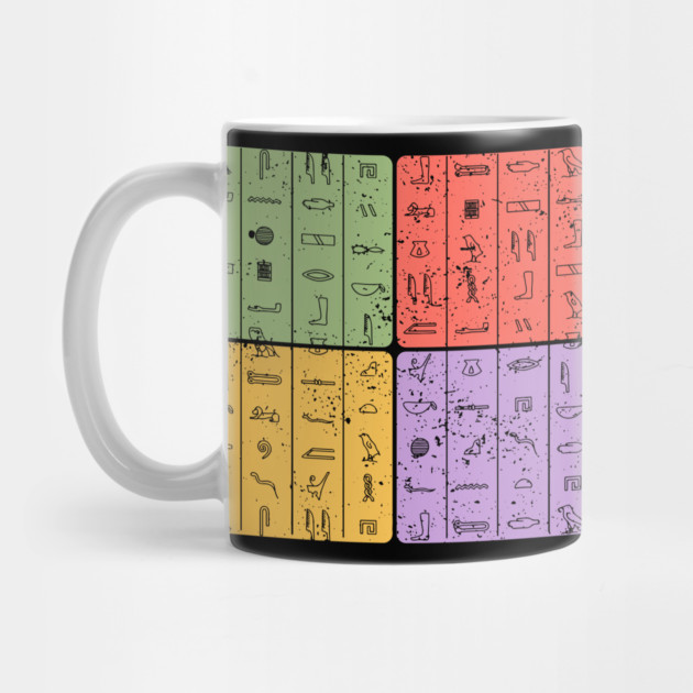 Ancient Hieroglyphs Egyptian Symbols Art by TuncGK