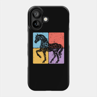 Vintage Horse Silhouette Equestrian Art Phone Case