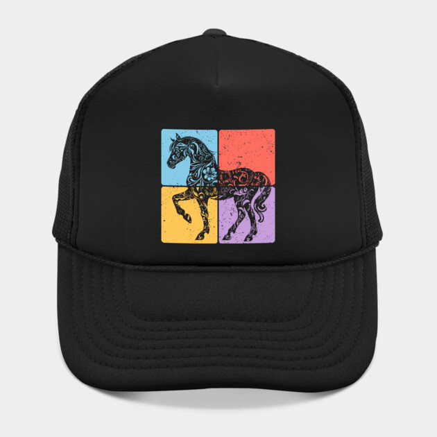 Vintage Horse Silhouette Equestrian Art by TuncGK
