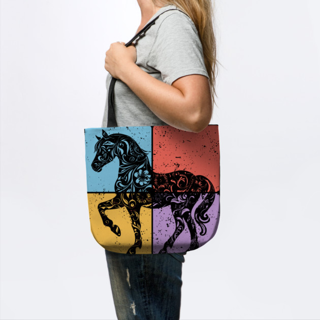 Vintage Horse Silhouette Equestrian Art by TuncGK